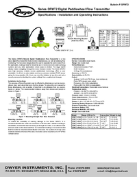 Thumbnail of document Manual - DFMT2 Digital Paddlewheel Flow Transmitter